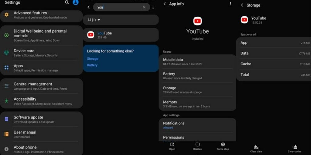 Clear Cache on Your Android if YouTube not working on Android