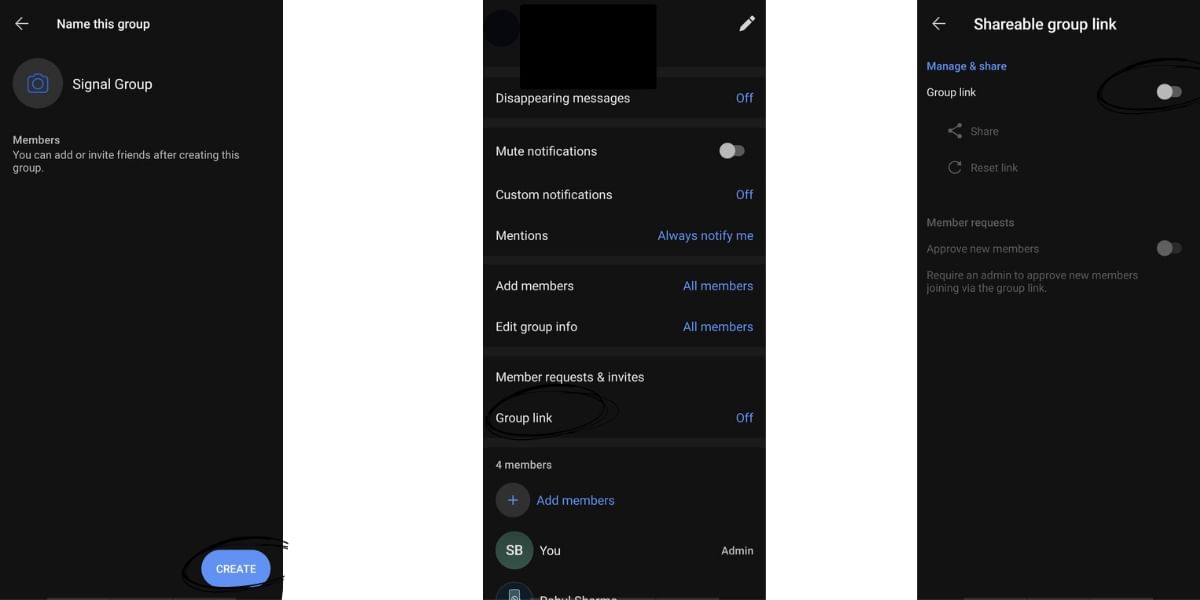 Invite Group Members to Signal