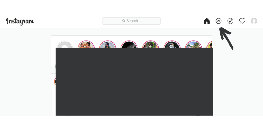dm using Instagram website