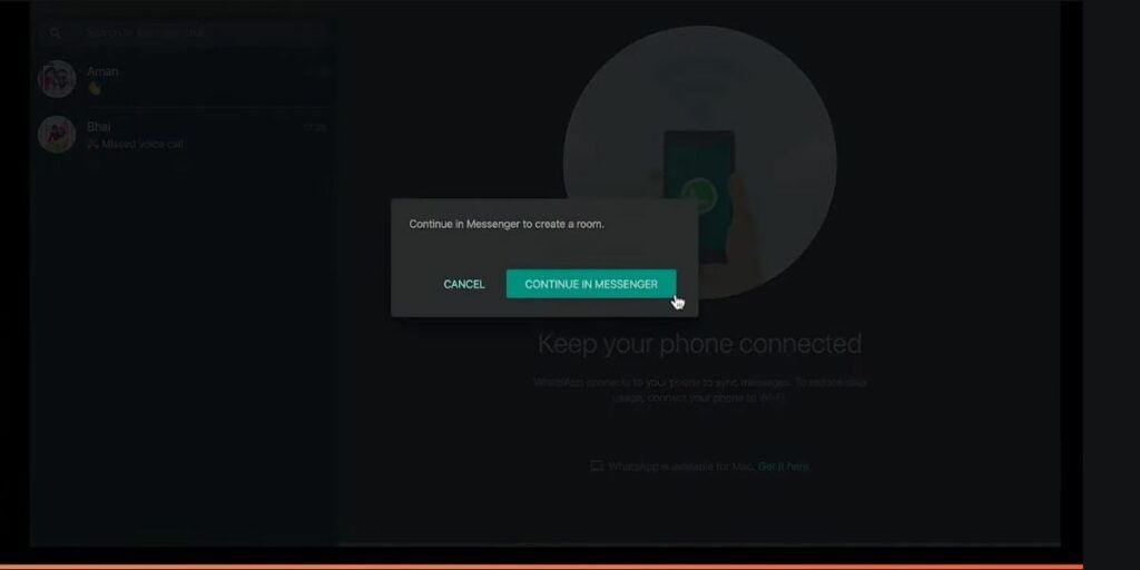 Create a Messenger Room