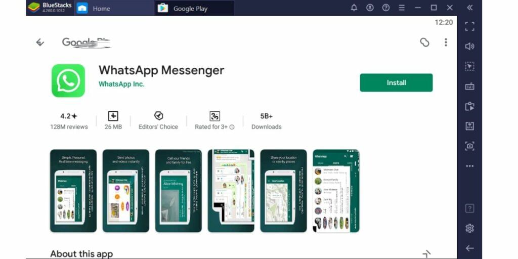 Whatsapp on Bluestacks