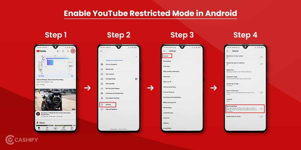 Enable YouTube Restricted Mode in Android