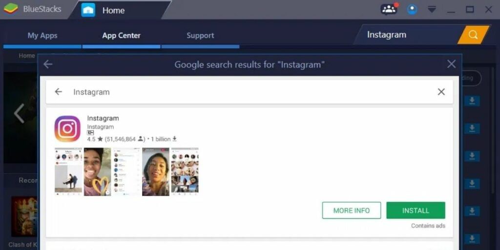 instagram bluestacks