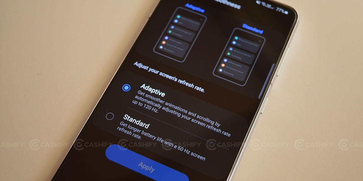 Samsung Galaxy S21 Plus refresh rate