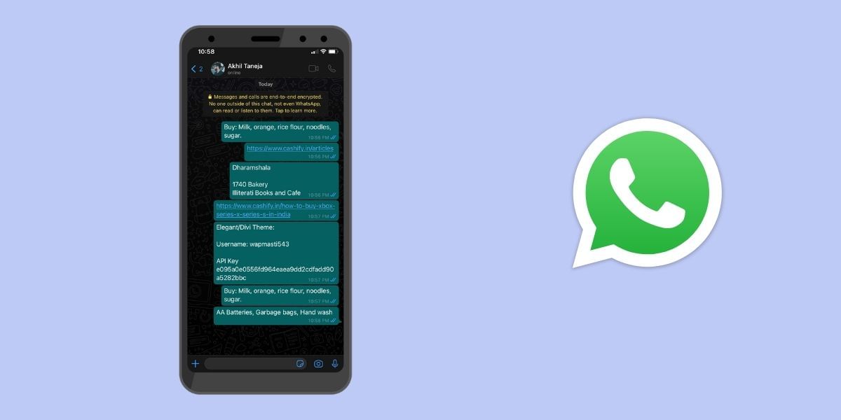 Note To Self: How To Chat With Yourself On Whatsapp To Take Notes, Grocery List Etc.