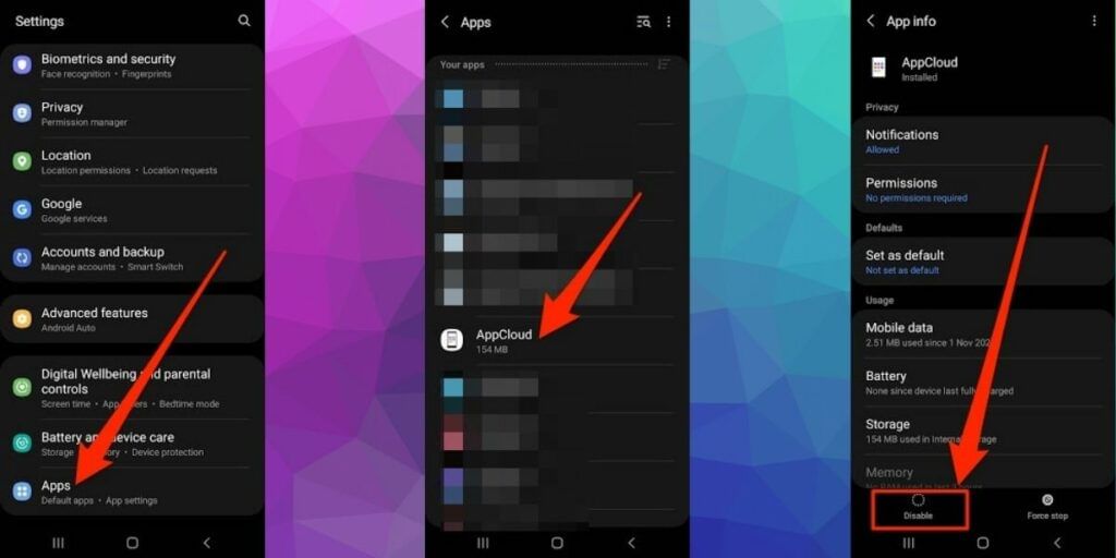 Android Settings menu
