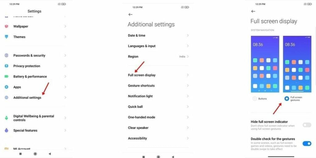 Android 10 Full-Screen Gestures