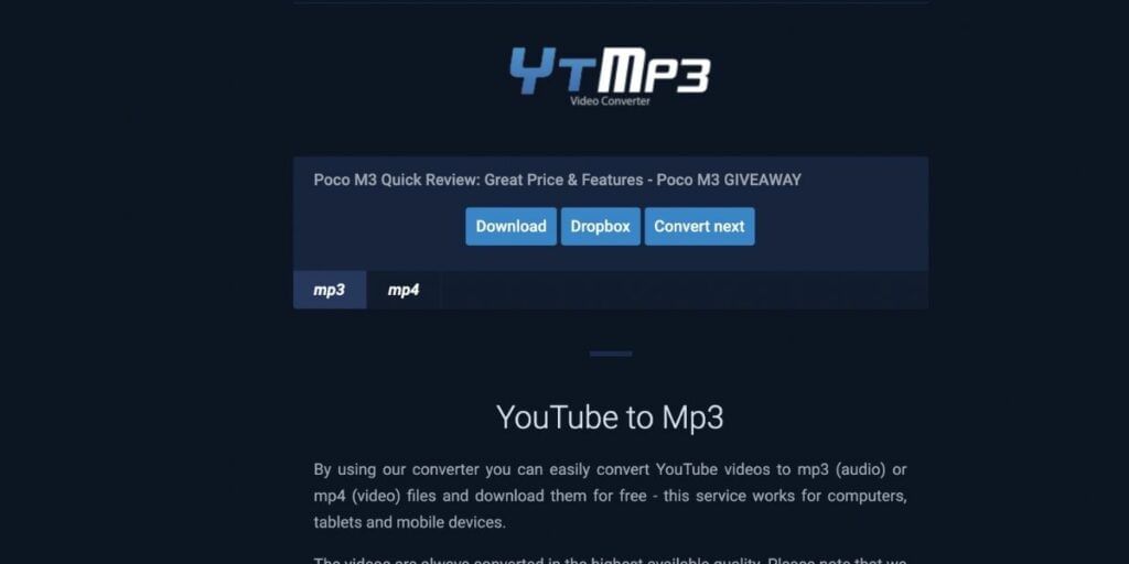 YoutubetoMp3converter