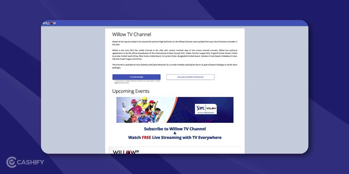 Watch Any Cricket Match
