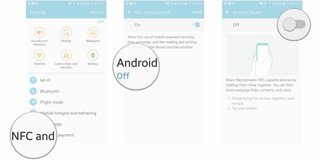 How to turn on NFC on Android