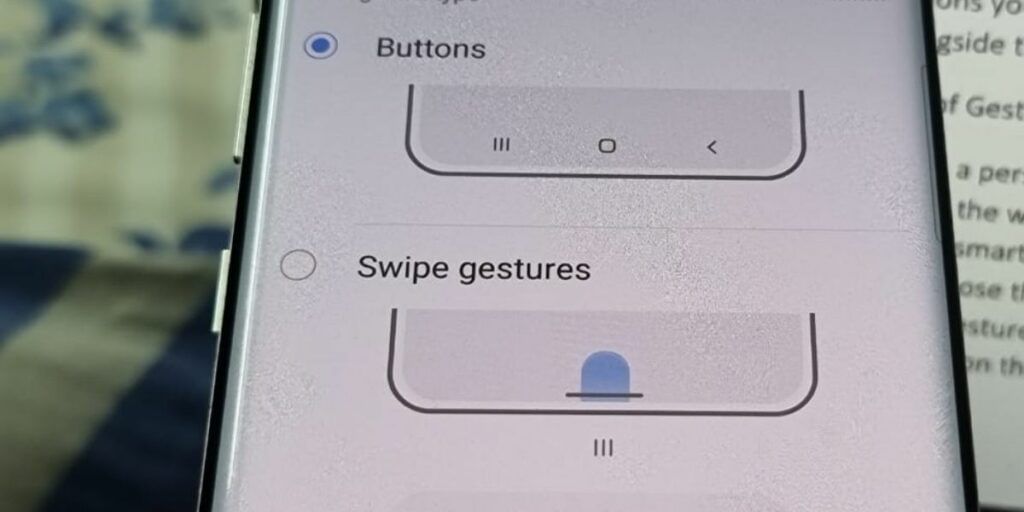 Use of Gestures instead of Buttons on S10