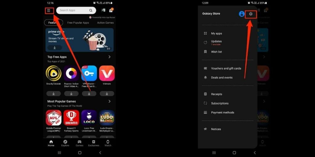 disable auto apps install on samsung