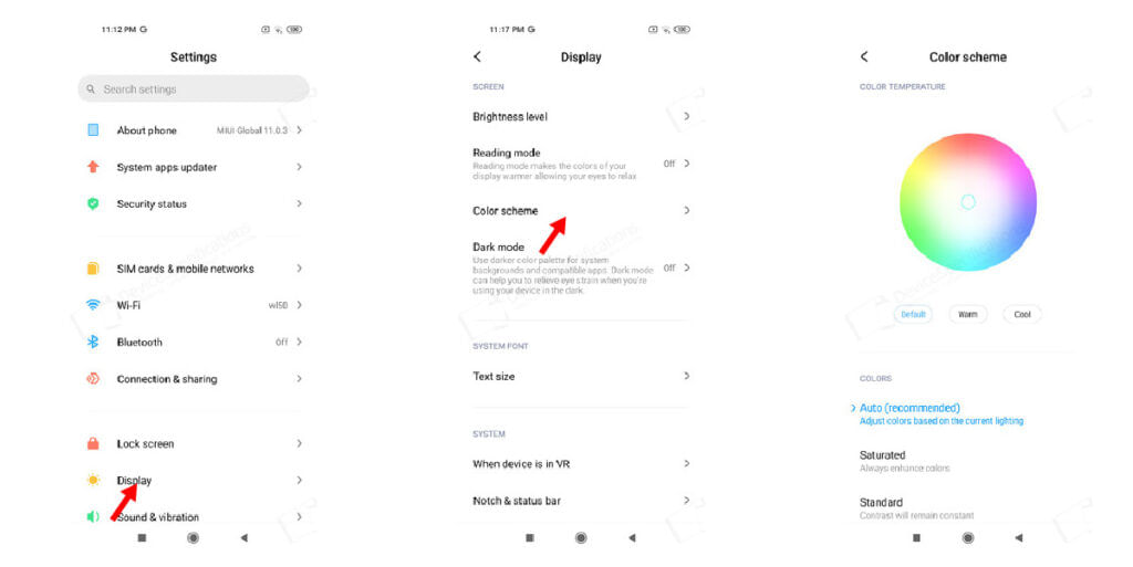 change color scheme on Mi 10i