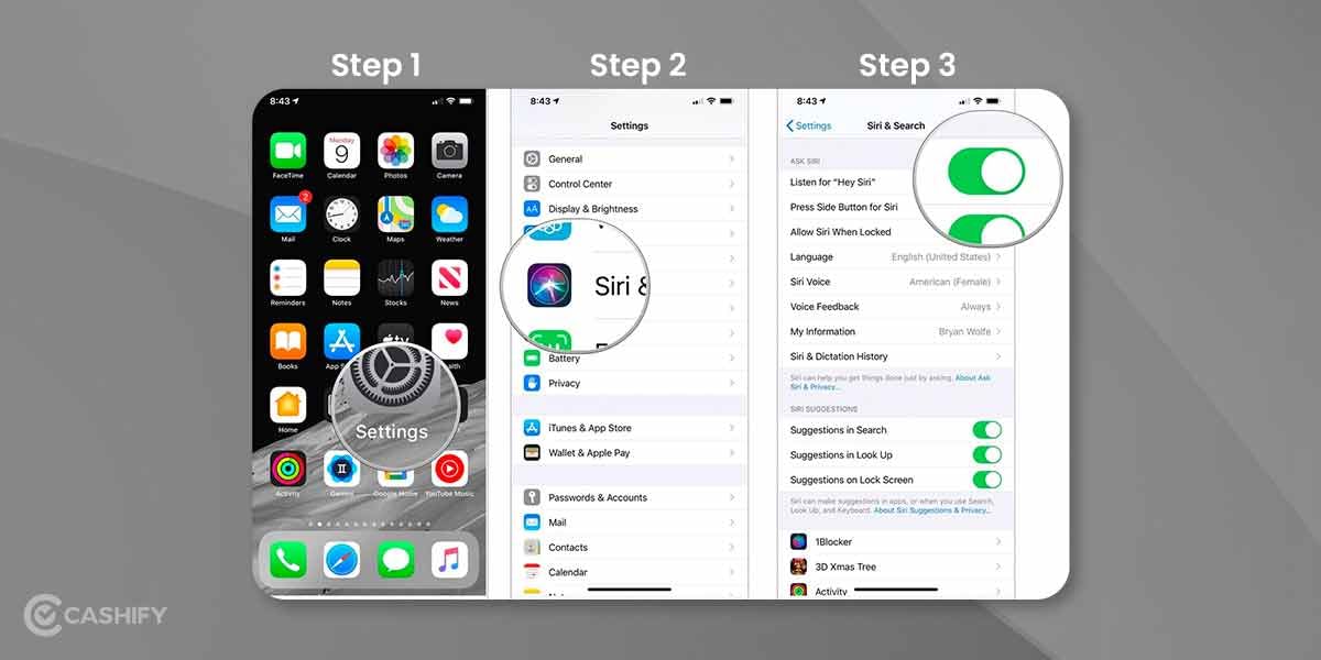 Ask Siri using voice command