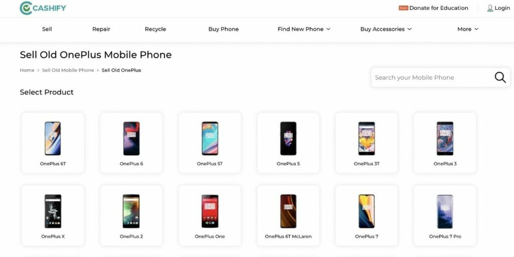 Sell Any OnePlus device on Cashify
