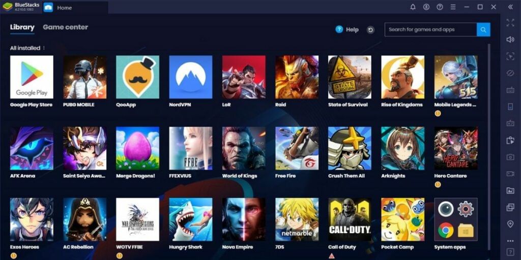 bluestacks emulator for free fire