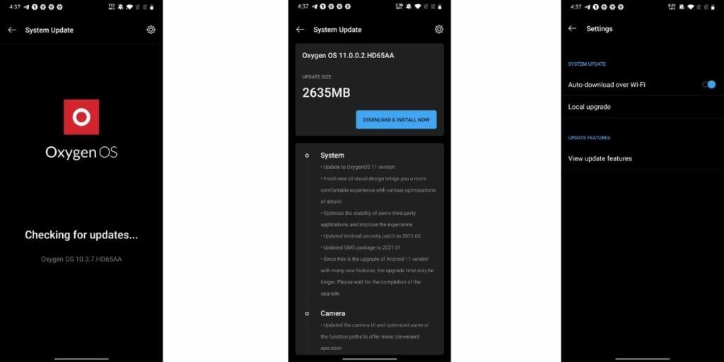 software update your oneplus 9