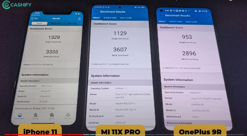mi 11x pro vs oneplus 9r performance