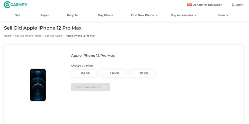 Sell iPhone 12 Pro Max