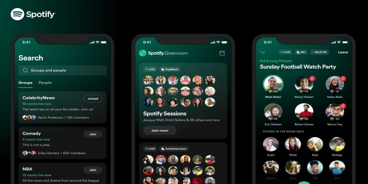 Spotify Launches Greenroom As Clubhouse Competitor