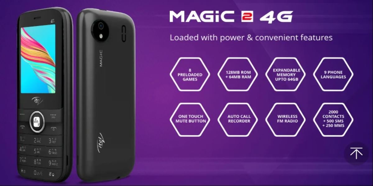 Itel Magic 2 4G Feature Phone With Wi-Fi Hotspot Tethering Launched