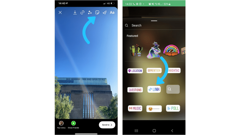 Instagram Testing Sharing Links With Story Stickers