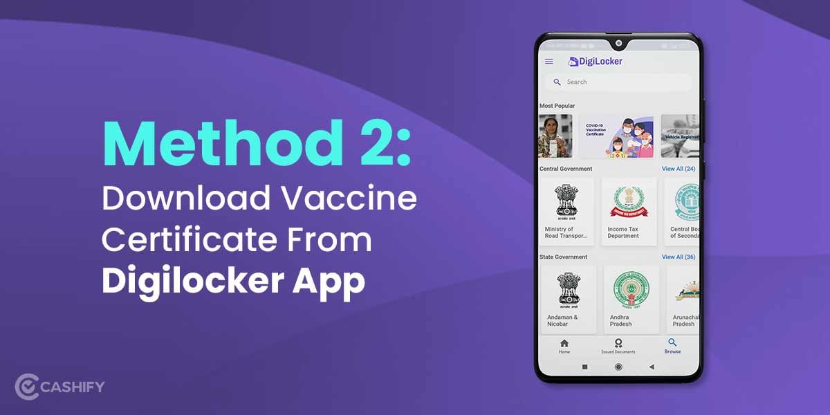 Method 2_ Download Vaccine Certificate Online from Digilocker App
