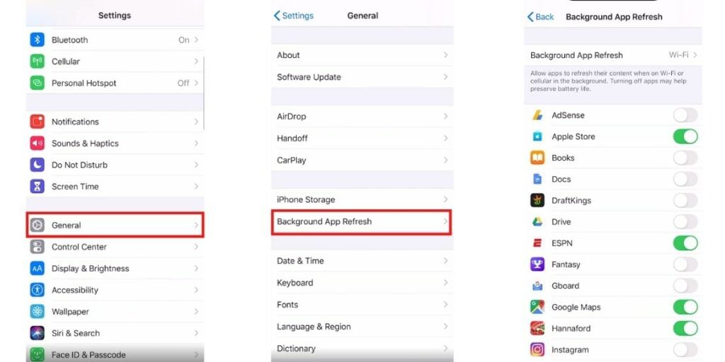 Turn Off Background App Refresh