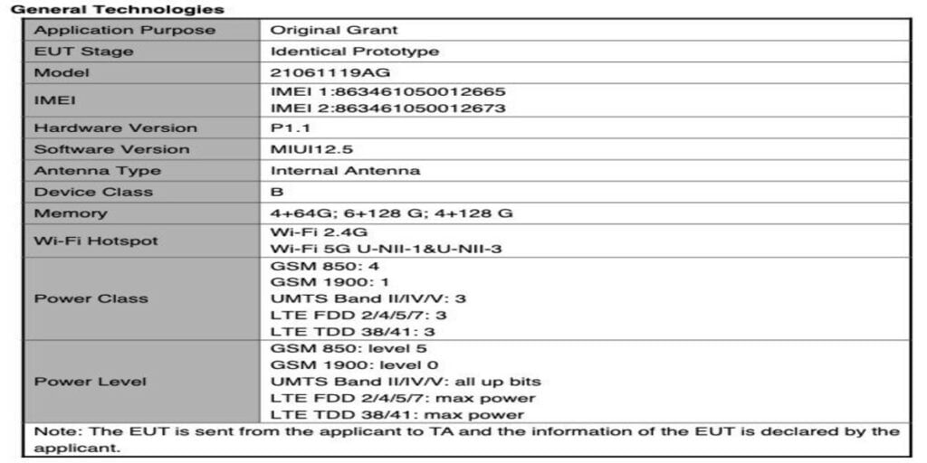 fcc - redmi 10