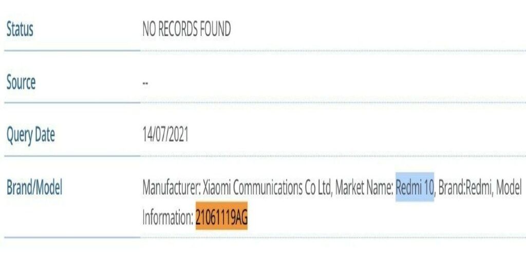 imei - redmi 10