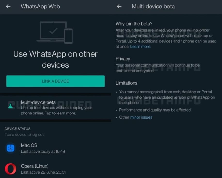 WhatsApp New Multi-Device Feature