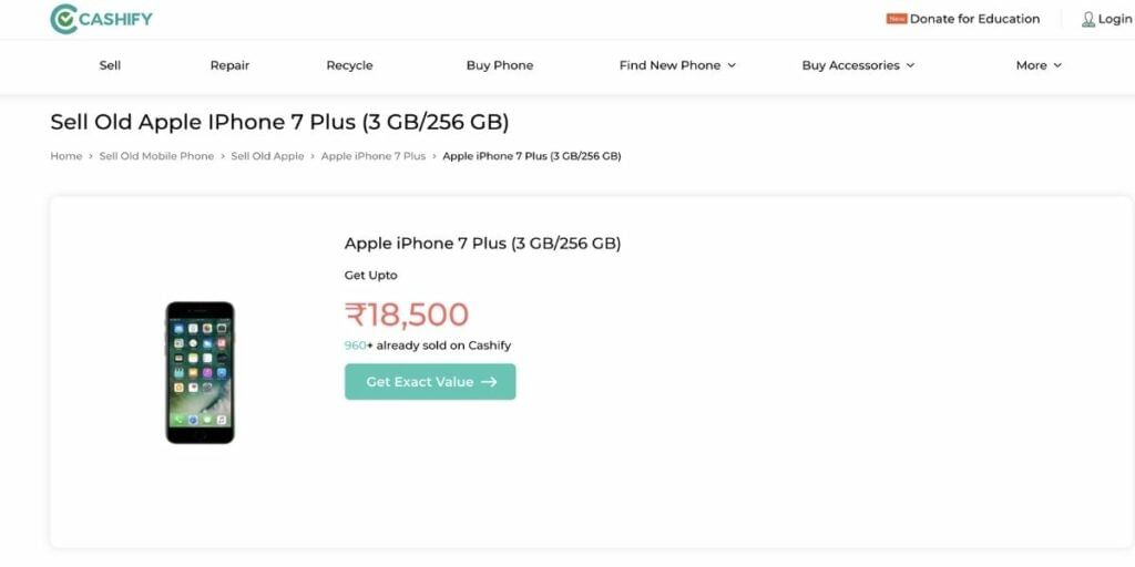 iPhone 7 Plus buyback value