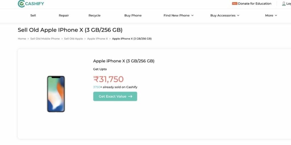 Sell Apple iPhone x