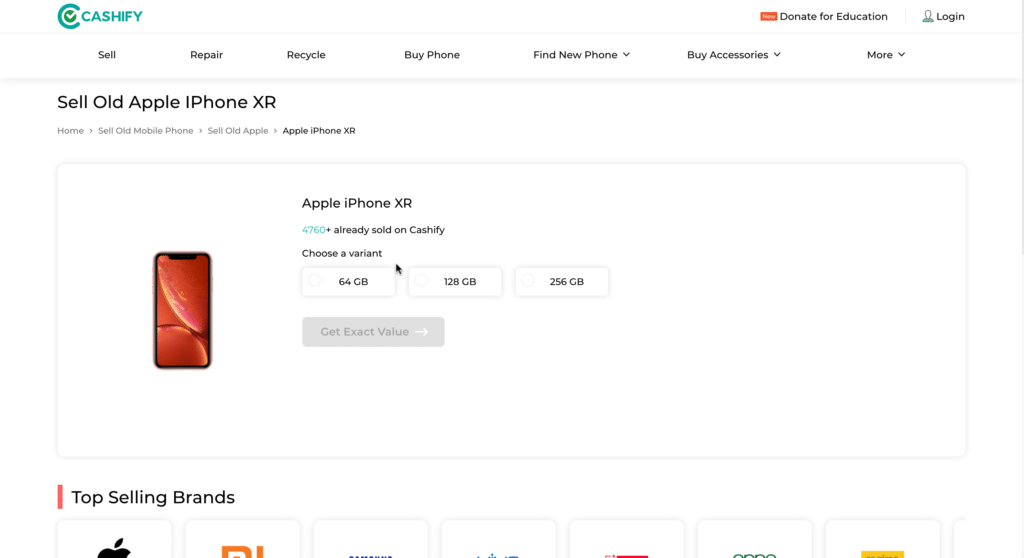 Get exact value of iPhone Xr