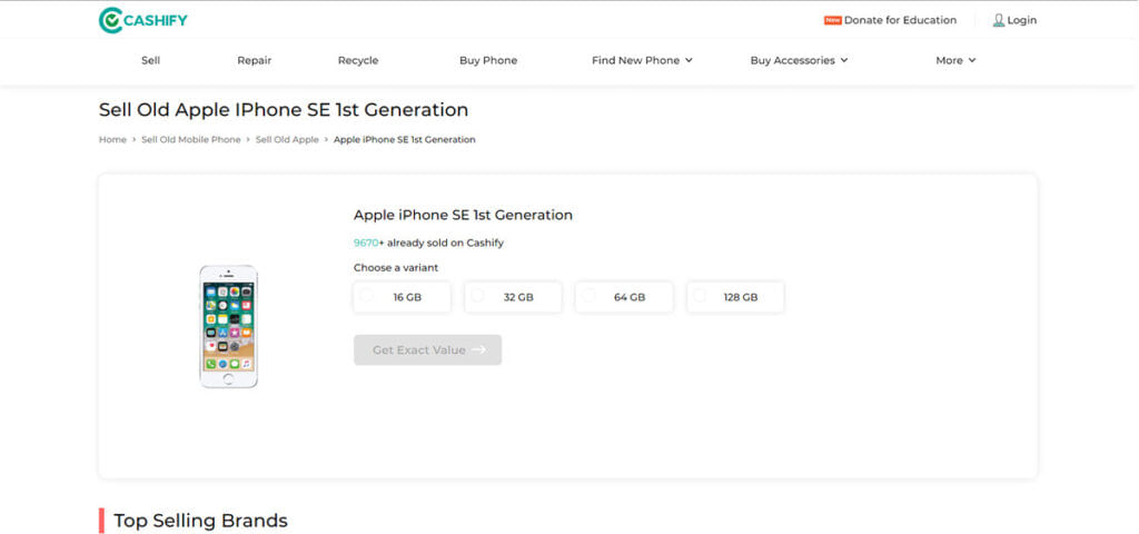 iPhone SE 1st Gen Sell