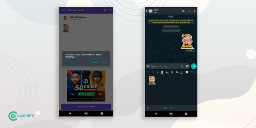 WhatsApp sticker app
