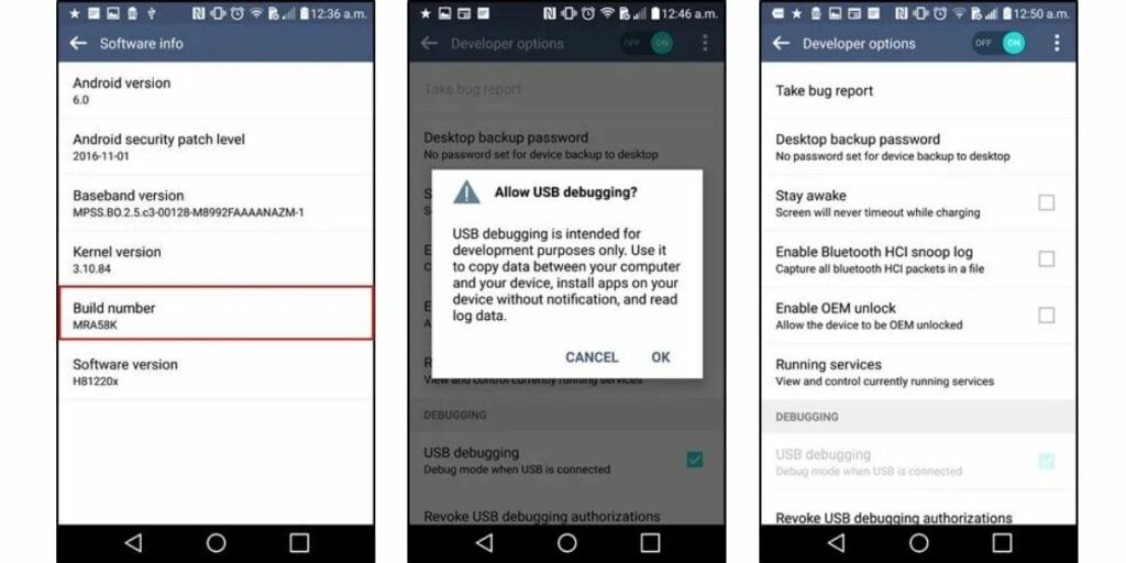 enable Developer settings