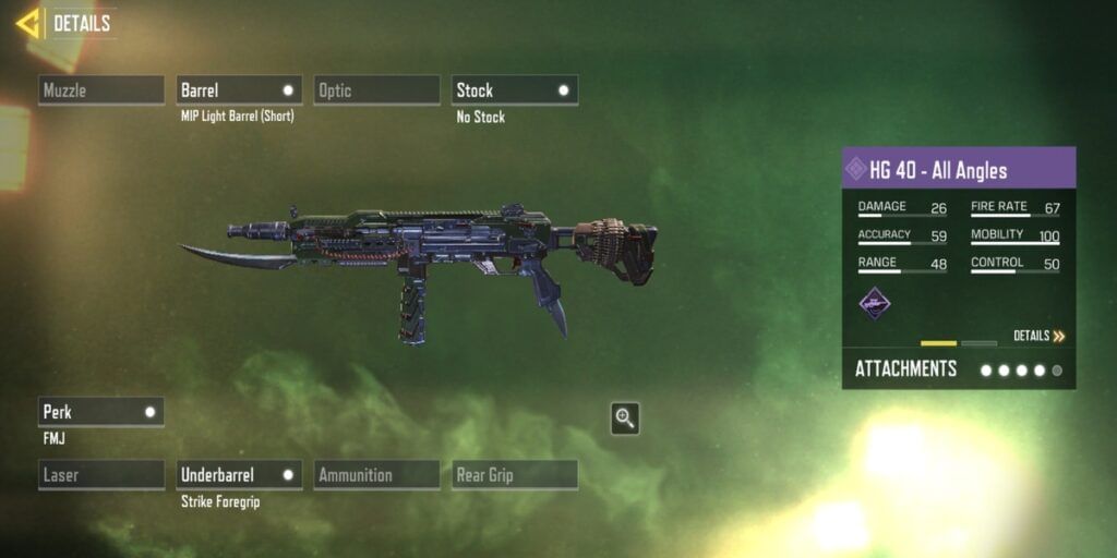 Call of Duty Mobile Season 6 HG-40