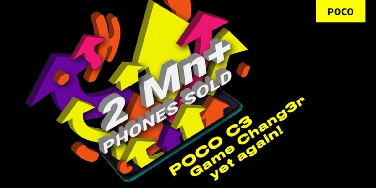 Poco C3 Crosses 2 Million Sales Mark in India in Just Nine Months