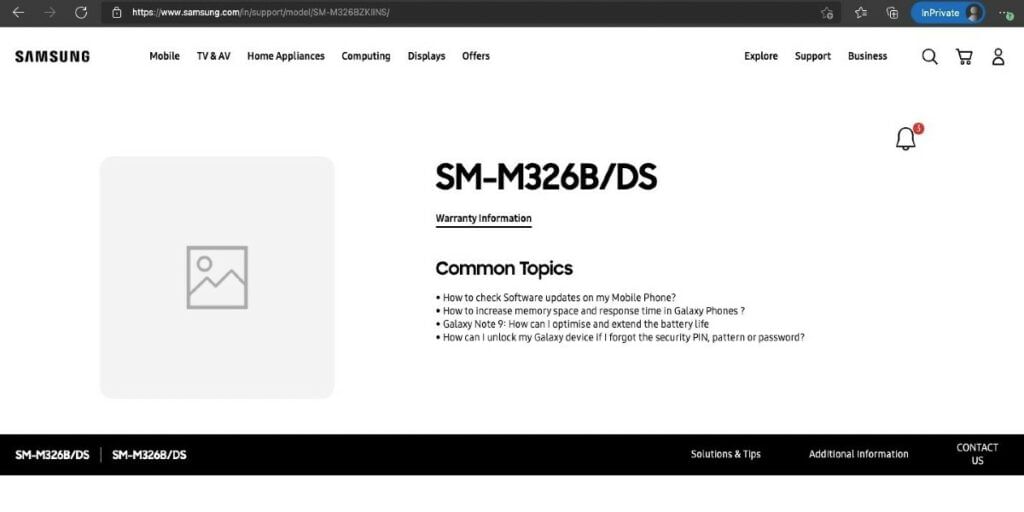 Galaxy M32 5G Support Page