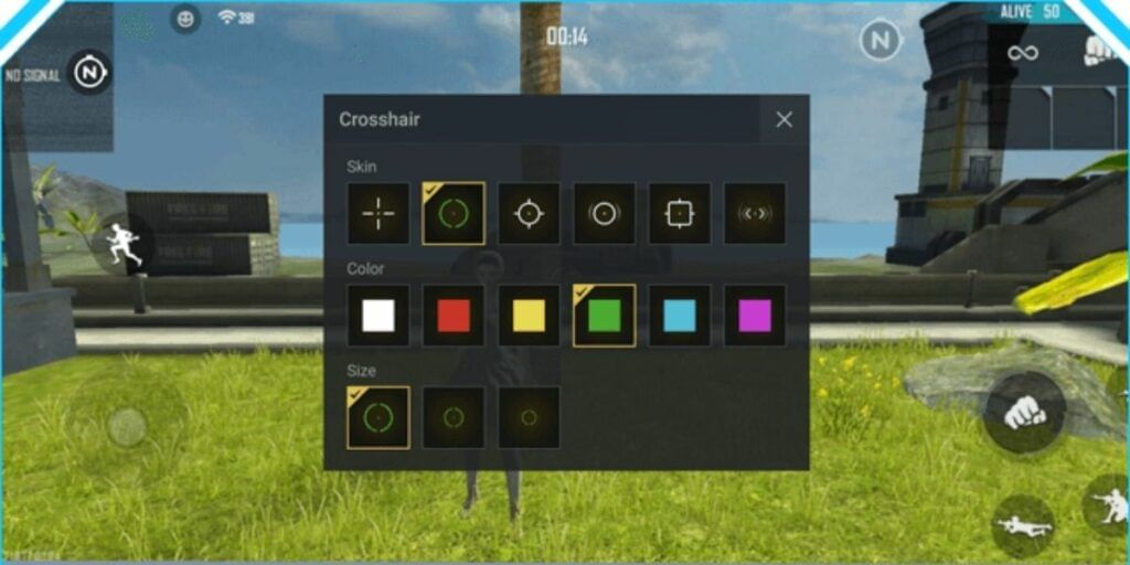 Nicoo App Free Fire crosshair