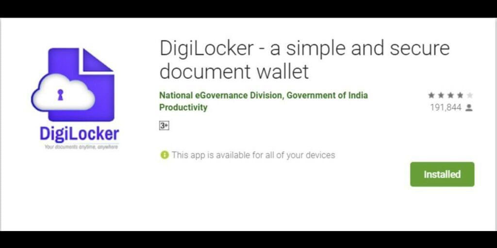 DigiLocker Google Play Store Listing