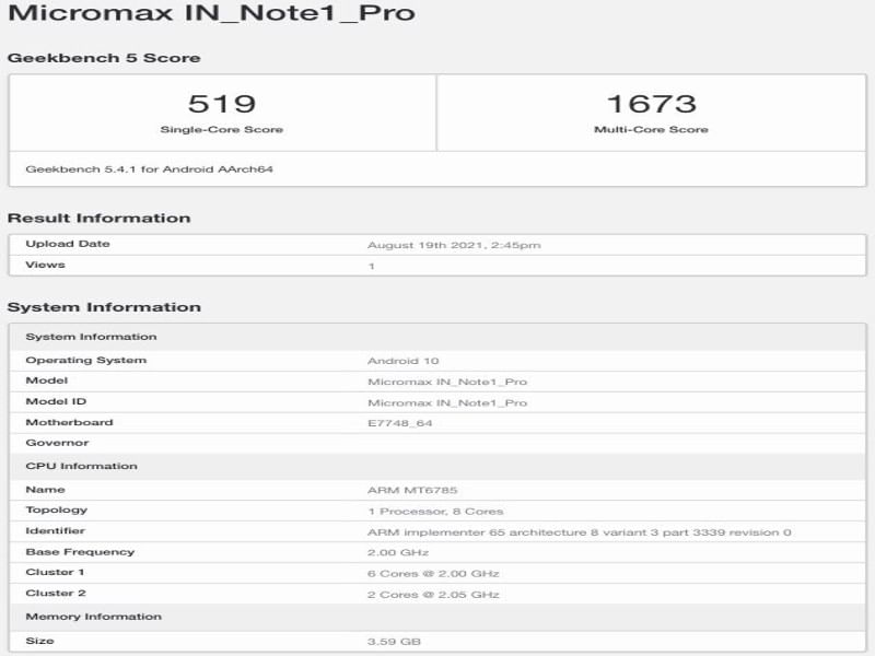 micromax in note 1 pro