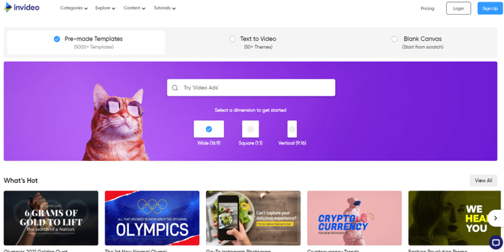 Invideo free online video editing