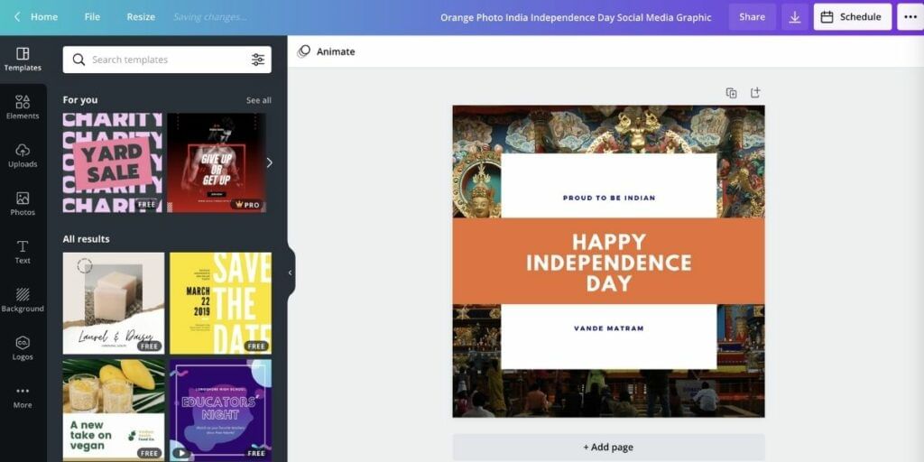 schedule post on canva