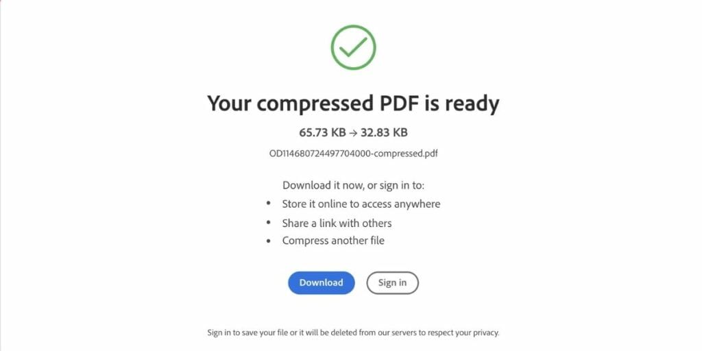 compressed pdf file