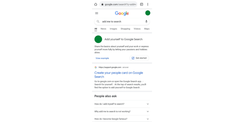 Create Google People Card