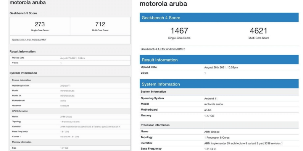 MOTO E20 GEEKBENCH LISTING REVEALS KEY SPECS