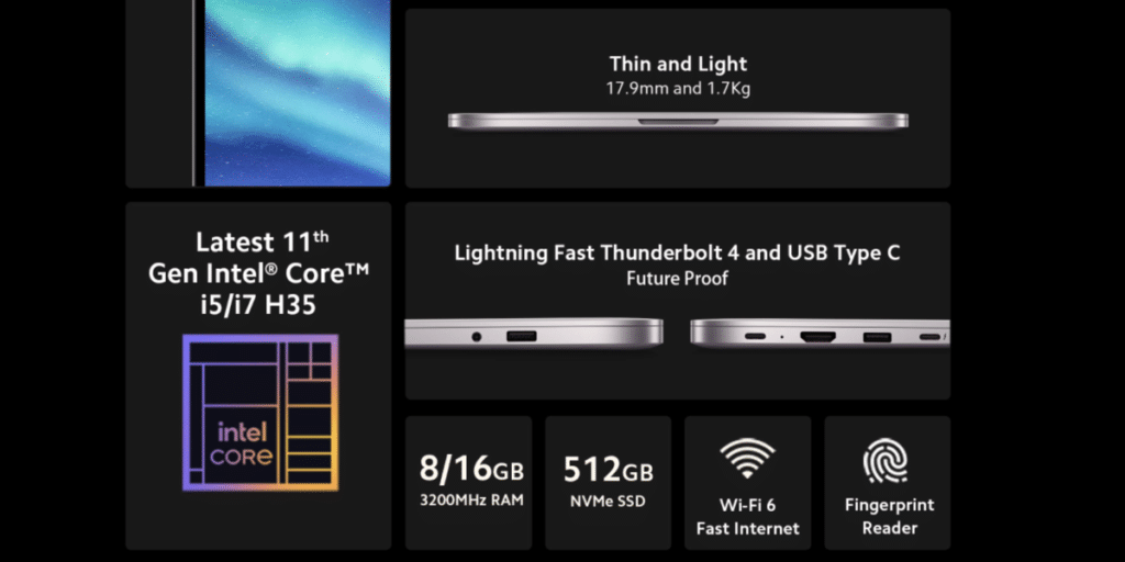 Mi NoteBook Ultra Specs