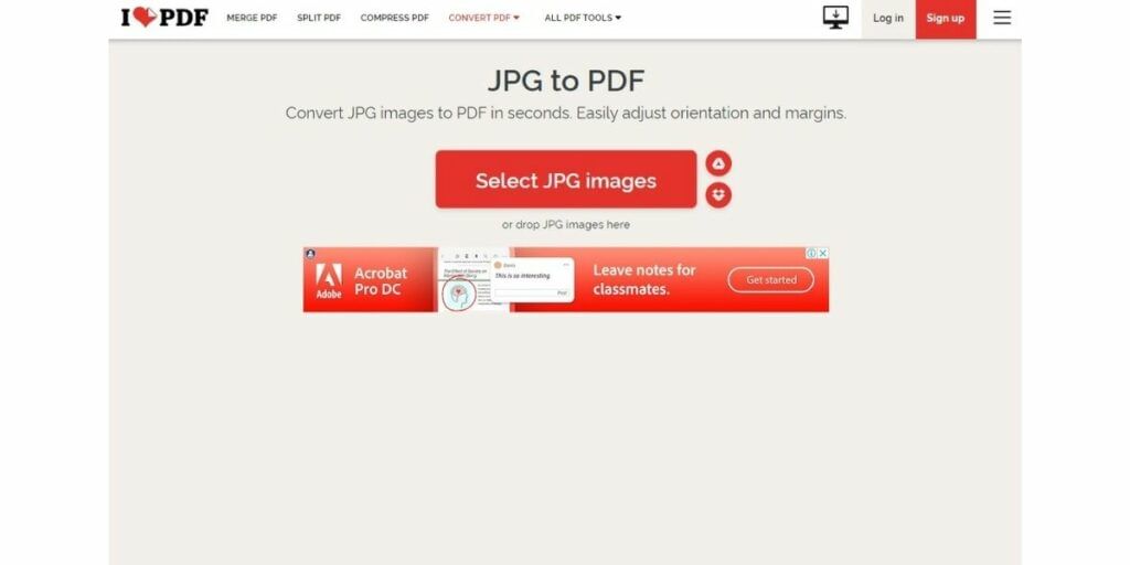 How to convert JPG to PDF online